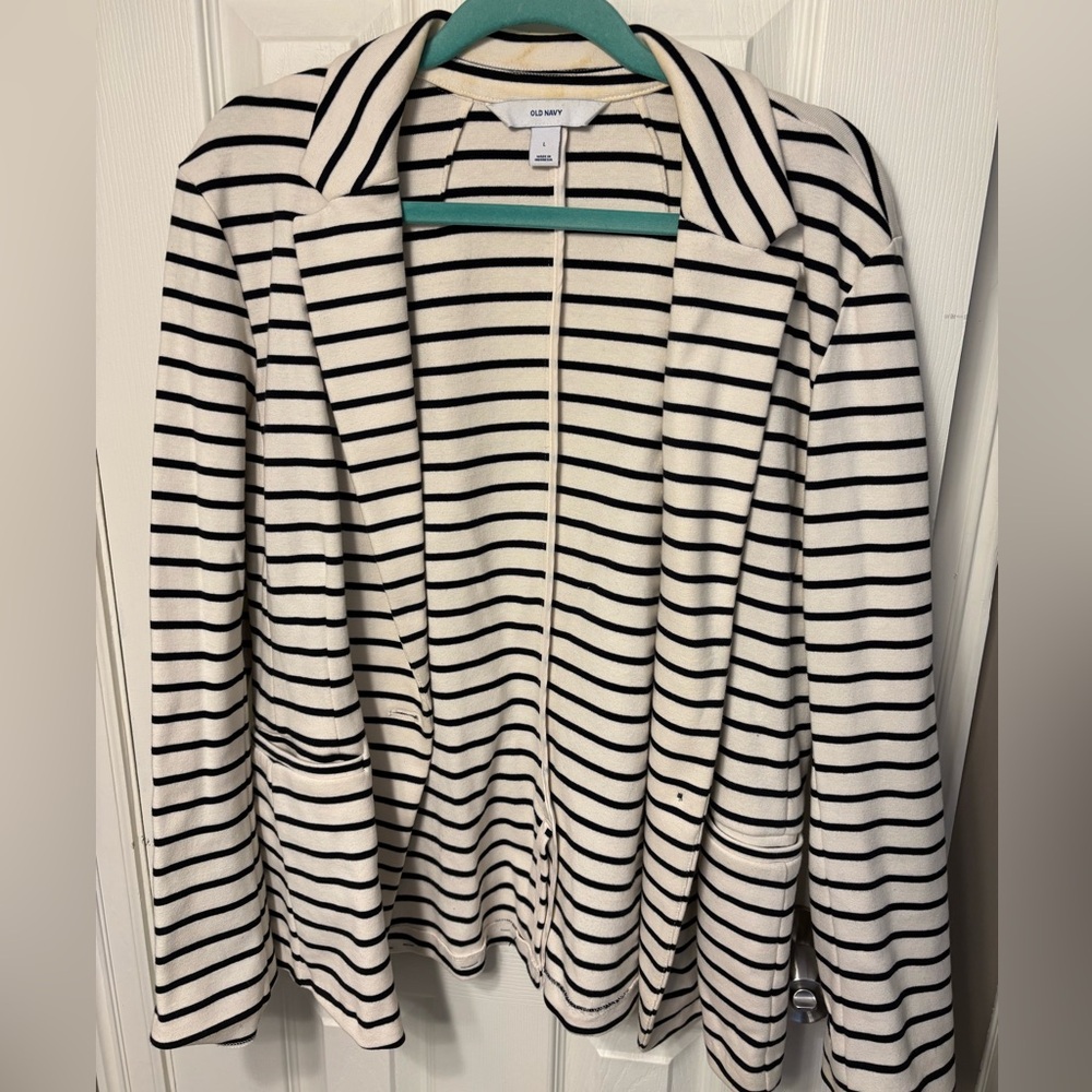 🩷Old Navy Black Striped Blazer Jacket